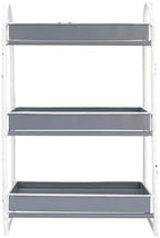 Creative Co-Op Heavily Distressed 3-Tier Metal Tray with White Frame & Rim, Grey - Image 4