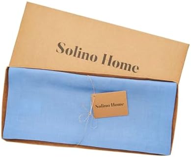 Solino Home 100% Pure Linen Table Runner Provence Blue, Fete 14 x 120 in - Image 5
