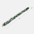 Best Choice Products 9ft Pre-Lit Christmas Garland Holiday Décor for Stairs, Mantel, 2-in-1 White & Multi LED Lights - Fully-Flocked - Image 2