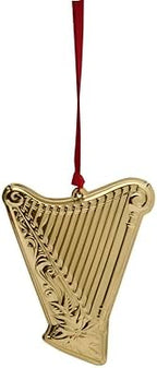 Wallace Gold-Plated Harp Instrument Ornament 3rd Edition - Annual Collectible Holiday Tree Decoration, Handcrafted in USA, Comes in Gift Box with Velvet Pouch and Ribbon - Image 4