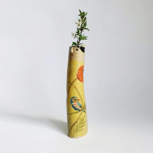 Spring Family Bud Vases, Resin Bohemian Family Vase, Girls Face Cute Hand Painted Vase, Cute Hand Character Vase, for Home Decor Living Room Personalized Decor (3PCS) - Image 3