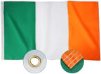 SYII Irish Flag 5x8 Ft Outdoor, Double Sided Sewn Stripes Ireland Flags with 2 Brass Grommets, Heavy Duty 210D Polyester Vivid Color for St Patrick's Day Decor by SYII