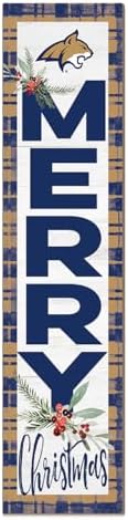 KH Sports Fan Montana State Bobcats Holiday Porch Leaner, 11x46 Inches, Fighting Bobcats Outdoor Christmas Sign; Display Some Holiday Cheer with This Montana State Fighting Bobcats Christmas Sign by BostonCollegeEagles
