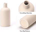 Ceramic Vase Set of 4, Classic Beige White Matte Vases Home Decorations for Table Shelf Office Centerpieces Decor - Image 4