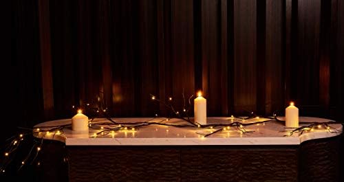 Hairui Mossy Garland Lights 6FT 48 LED Battery Operated Lighted Twig Vine with Timer for Halloween Christmas Party Decoration Indoor Outdoor Use - Image 4