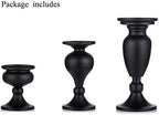 Sziqiqi Pillar Candle Holders Set of 3 Black for Table Mantle Fireplace Decor Modern Farmhouse Home Decor - Image 6