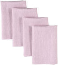 Solino Home 100% Pure Linen Napkins Pink Woven, Athena 20 x 20 in, Set of 4 by SolinoHome