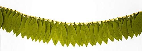 Desi Favors Artificial Silk Mango Leaves Garland Door Toran - Green Toran for Indian Decorations Backdrop, Wedding, Diwali, Pooja, Dussehra, Housewarmings,Multi Festival Bandanwar - 6 Ft (Pack of 1) by DesiFavors