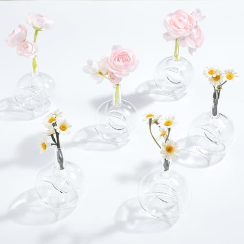 Honeydak 12 Pcs Glass Vases Napkin Rings Hand Blown Borosilicate - Image 5