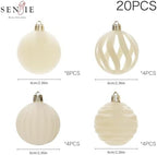 20Pcs Velvet Ornaments for Christmas Tree,2.36In Christmas Ornaments Set - Image 4