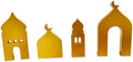 4-Pcs Masjid & Minar Decor Set (5"–7") — Elegant Contemporary Islamic Home Accent & Arabian Style Table Decor (Gold) by eMart4u
