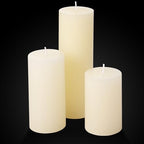 Shihanee 180 Pcs Pillar Candles & Glass Cylinder Holders Set,Ivory White - Image 2