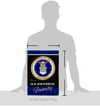 Air Force Proudly Family Garden Flag - Set with Stand Armed Forces USAF United State American Military Veteran Retire Official - House Banner Small Yard Gift Double-Sided Made In USA 13 X 18.5 - Image 2