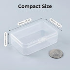 LJY 28 Clear Rectangular Plastic Boxes, 3.3 x 2.2 x 1 in for Buttons - Image 5