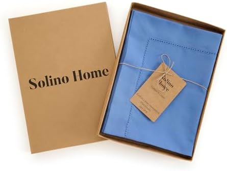 Solino Home Cotton Linen Woven Placemats Dusty Blue, 14 x 19 in, Set of 4 - Image 3