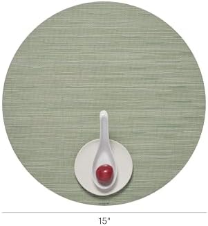 Chilewich Bamboo Placemats Set of 4, Round Woven Placemats - Image 2