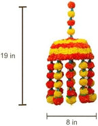 Artificial Jhumar Chatra | Mehndi Decoration, Wedding Garland, Flowers Decorations, Diwali Backdrop, Puja Garlands, Dholki, Hanging Chandelier, Pooja Items | 19x8 Inch (Pack of 1) - Image 5