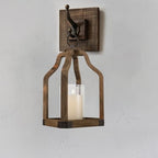 Rustic Wood Lantern Candle Holder for Farmhouse Decor - Image 5