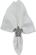 Split P Sea Turtle Napkin Ring Set of 4, Metal by ParkDesigns
