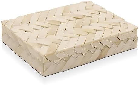 Handicrafts Home Decorative Box 8x6 – Photo Storage Box, Jewelry Organizer, Modern Decorative Storage Box with Lid, Bohemian Table Décor, Vintage Keepsake Box for Shelf or Coffee Table Décor by HandicraftsHome
