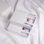 40 pcs paper boxes 9 x 9×3.5 cm white luxury gift storage, jewelry gift storage box for earrings necklaces bracelets rings - Image 6