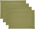 Solino Home 100% Pure Linen Woven Placemats Avocado, 14 x 19 in, Set of 4 by SolinoHome