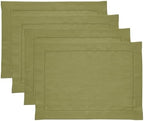 Solino Home 100% Pure Linen Woven Placemats Avocado, 14 x 19 in, Set of 4 by SolinoHome