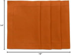 Solino Home Cotton Linen Placemats Cinnamon Hemstitch, 14 x 19 in, Set of 4 - Image 5