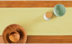 Solino Home Cotton Linen Dining Table Runner Yellow Hemstitch, 14 x 90 in - Image 3