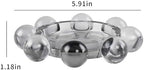 Crystal Bubble Candle Dish, Round Pillar Candle Holder Plate Stand for Table Centerpieces, Modern Decorative, Home, Party, Wedding Decor (Advanced Grey) - Image 3