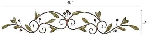 Touch of Class Catalonia Olive Metal Wall Art Topper, Large, Sage Green - Image 3