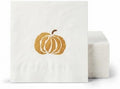 Solo Pumpkin Cocktail Napkins Printed Airlaid Linen-Feel Disposable Hand Towels for Thanksgiving Fall Holiday Party Buffet & Dinner(80Pack) by Unknown