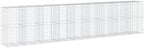 vidaXL Gabion Basket with Cover - Galvanized Iron, 354.3"x39.4"x78.7" for Landscaping & Outdoor Decoration by vidaXL