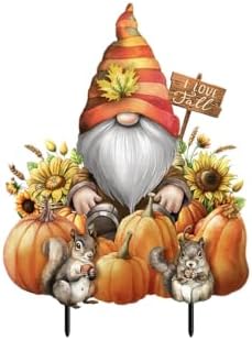Briarwood Lane Fall Metal Art 26x15 Gnome and Pumpkins for Fall Metal Art by BriarwoodLane