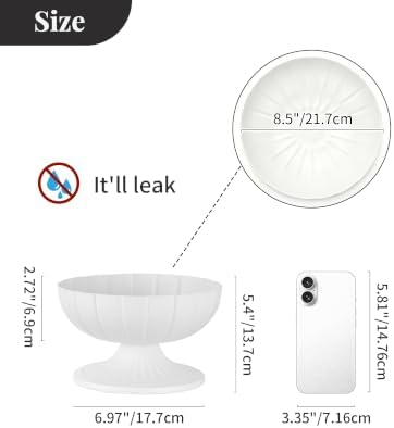 NUPTIO White Vase for Centerpiece Wedding, 8.5" Wide Opening, 10 Pcs - Image 4