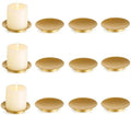Iron Pillar Candle Holder: 4.25" Gold Candle Tray and Plate by CreatedforWeddingsandHome