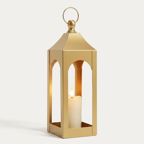 Modern Farmhouse Lantern Decor Metal Decorative Hanging Candle Lanterns by SUJUN