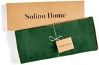 Solino Home 100% Pure Linen Table Runner Pine Green Long, Fete 14 x 108 in - Image 5