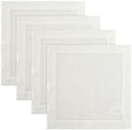 Solino Home 100% Pure Linen Placemats Ivory Hemstitch, 14 x 14 in, Set of 4 by SolinoHome