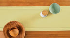 Solino Home Cotton Linen Dining Table Runner Yellow Hemstitch, 14 x 48 in - Image 4