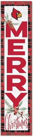 KH Sports Fan Louisville Cardinals Holiday Porch Leaner, 11x46 Inches, Cardinals Outdoor Christmas Sign; Display Some Holiday Cheer with This Louisville Cardinals Christmas Sign by CornellBigRed