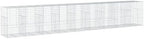 vidaXL Gabion Basket with Cover 354.3"x39.4"x59.1" Galvanized Iron - Image 7