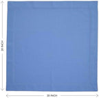 Solino Home Cotton Linen Napkins Dusty Blue Hemstitch, 20 x 20 in, Set of 4 - Image 3