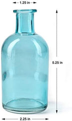 Bud Vases, Apothecary Jars, Decorative Glass Bottles, Centerpiece for Wedding Reception, Elegant Antique Decoration, Mini Flower Vases, Small Medicine Bottles for Home Decor (Blue, Set of 48) - Image 5