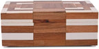 Perilla Home Large Decorative Wooden Storage Box – 8" x 5" x 3" – MDF & Wood with Resin (Rio) Finish – Off White Organizer Chest for Keepsakes, Blankets, Crafts & Home Decor - Image 6