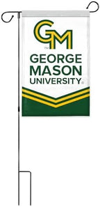 AGAS George Mason GMU University Yard Flag, 18 x 12 inch, For Outdoor Display and Events Single-Sided Polyester with Garden Stand by AGASManufacturingGroup