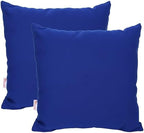 Outdoor/Indoor Sunbrella Throw Pillows Square Set of 2 Pieces 20 inch x 20 inch Canvas True Blue - Cover Only, Insert Not Included by Unknown