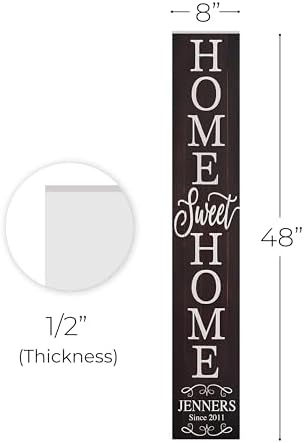 Personalized Welcome Sign for Front Door, Custom Welcome Sign for Porch Outdoor Welcome Home Decorations, 48"x8" PVC Sign (Design 8) - Image 5