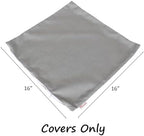 Outdoor/Indoor Sunbrella Throw Pillows Square Set of 2 Pieces 16 inch x 16 inch Spectrum Dove - Cover Only, Insert Not Included - Image 5