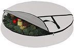 Covers & All Christmas Wreath Storage Bag 12 Oz with Carrying Handle & Dual Zipper - 100% Water Resistant Durable Material Storage Bag - Holiday Xmas Tear Resistant Bag (30" Dia x 7" H, White) - Image 4